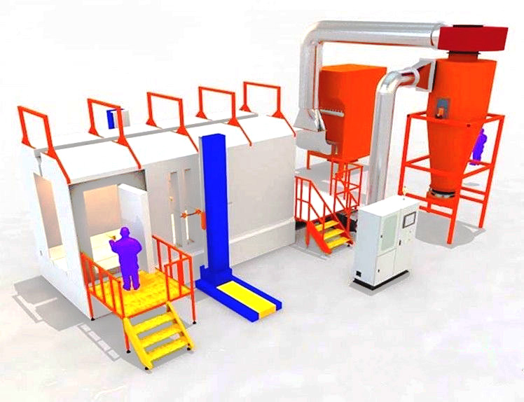 大旋风喷粉房粉末回收系统_工作原理_粉房主要结构和部件